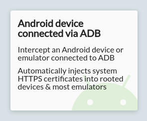 Android device connected via ADB option