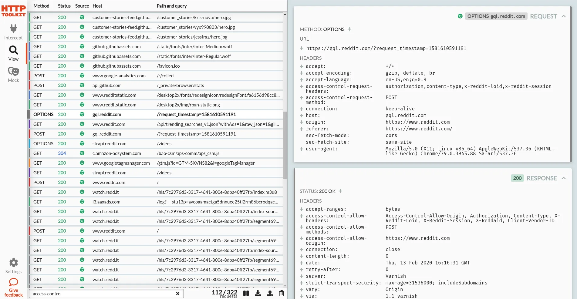 The HTTP Toolkit UI