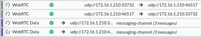 WebRTC data shown in HTTP Toolkit