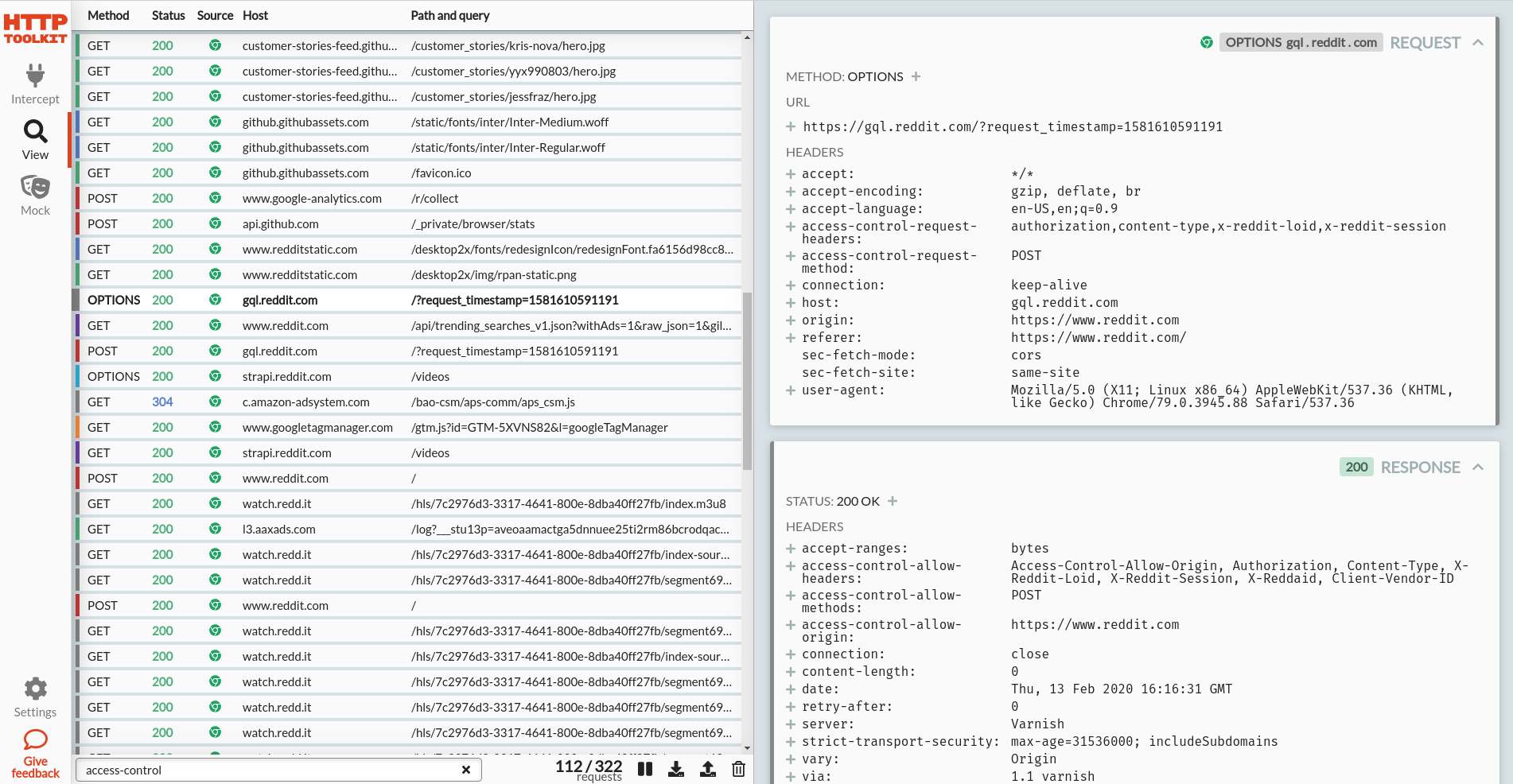 The HTTP Toolkit UI