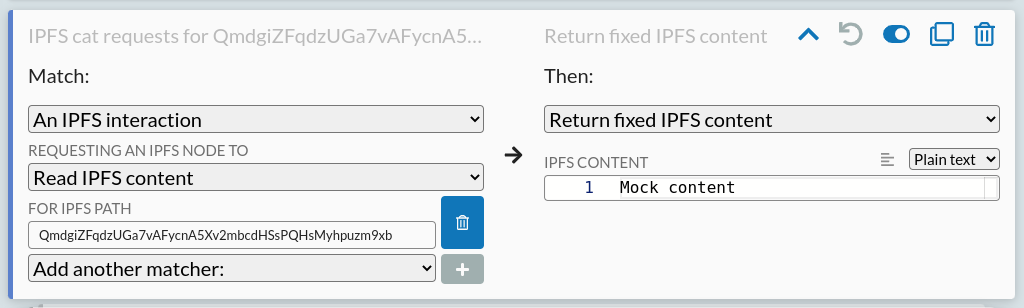 A rule mocking this IPFS content