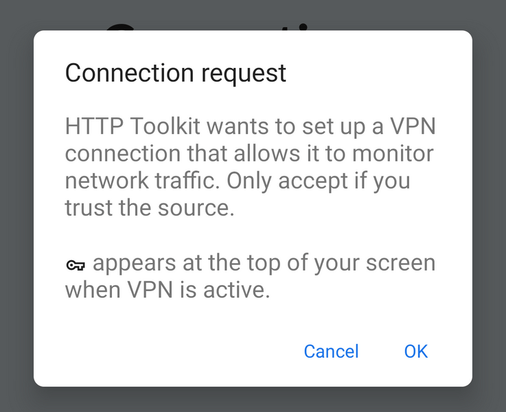 http toolkit certificate rejected