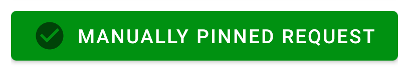 The manually pinning request button showing a successful result
